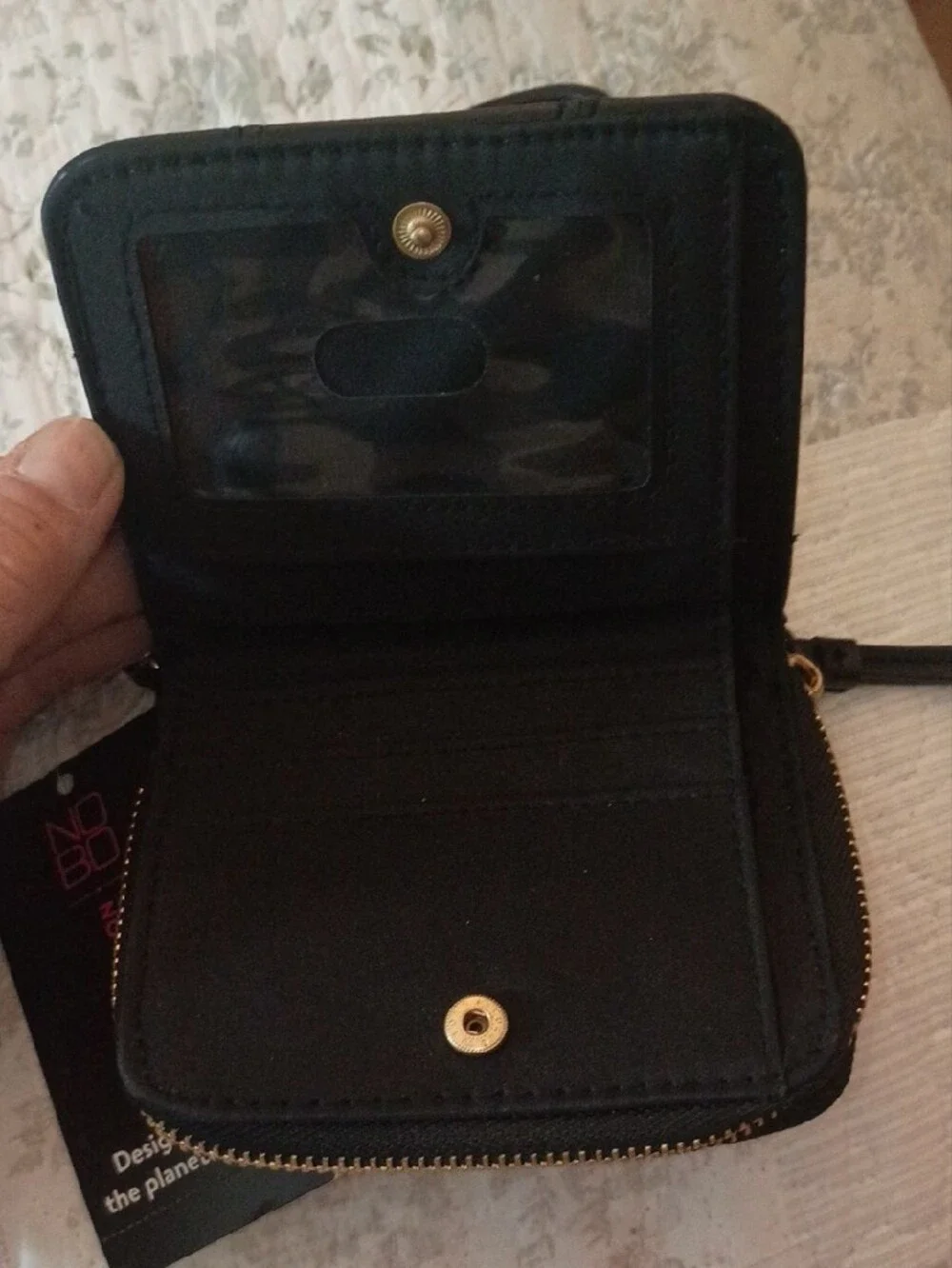 No Boundaries Black Zip Wristlet Clutch